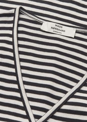 Susi ls stripe bluse Black/Vanilla Ice Mads Nørgaard 